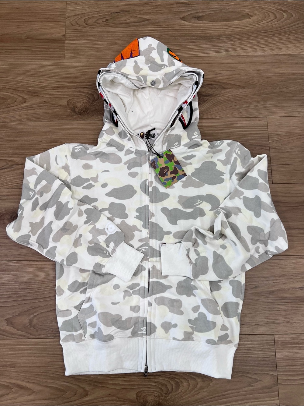BAPE City Camo Shark Wide Full Zip Double Hoodie